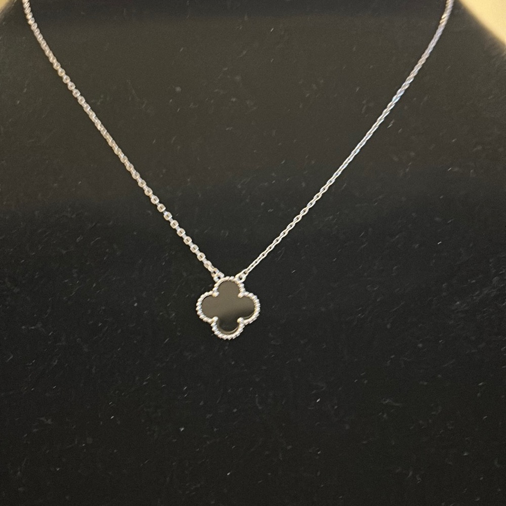 Silver and black onyx